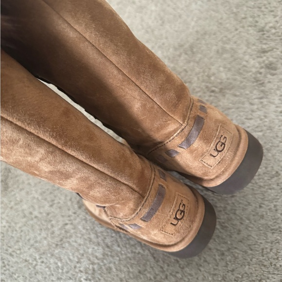 🆕 UGG Rosana tall chestnut fur boots - Picture 6 of 9